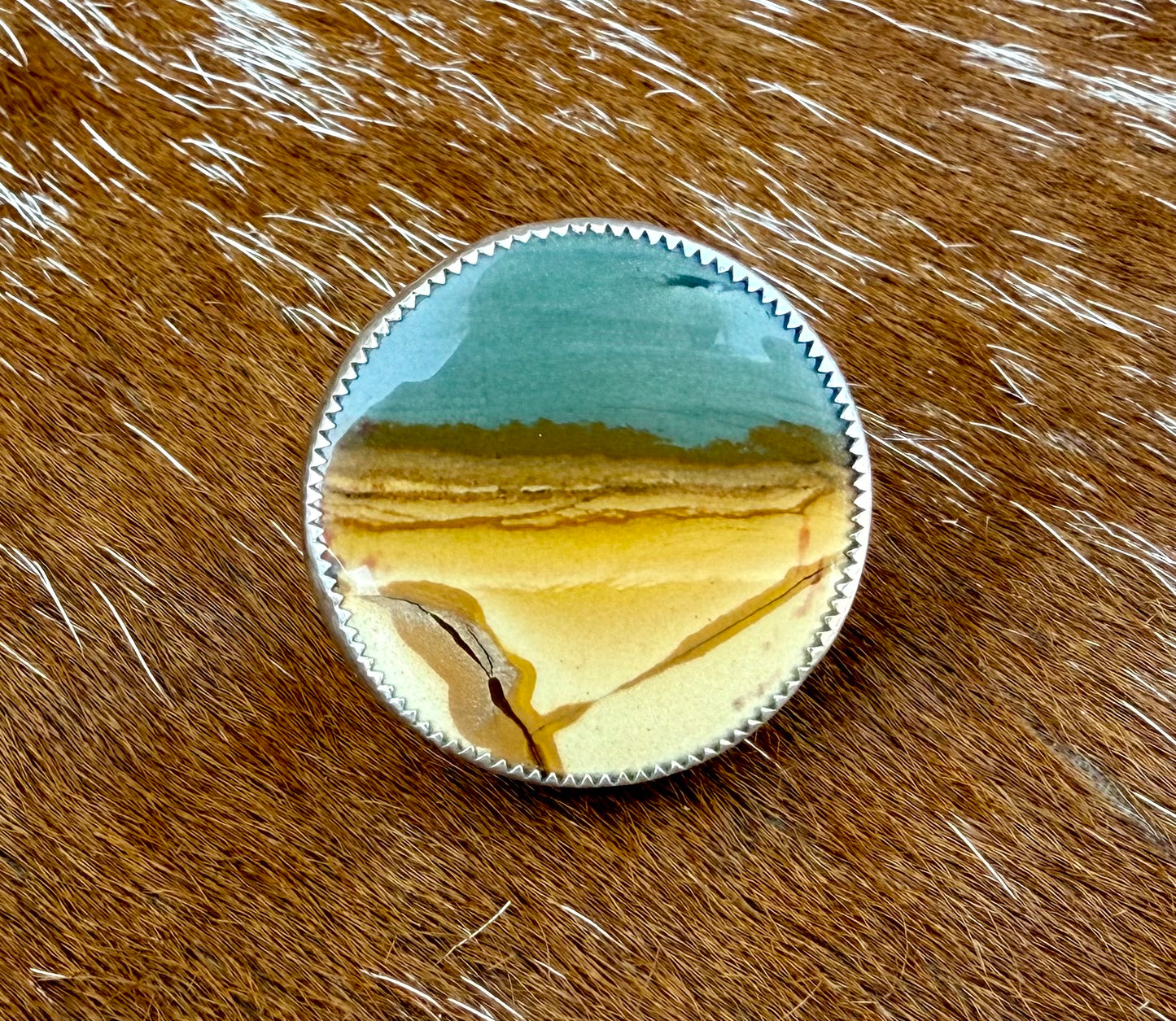 Owyhee Picture Jasper Scarf Slide/Ring