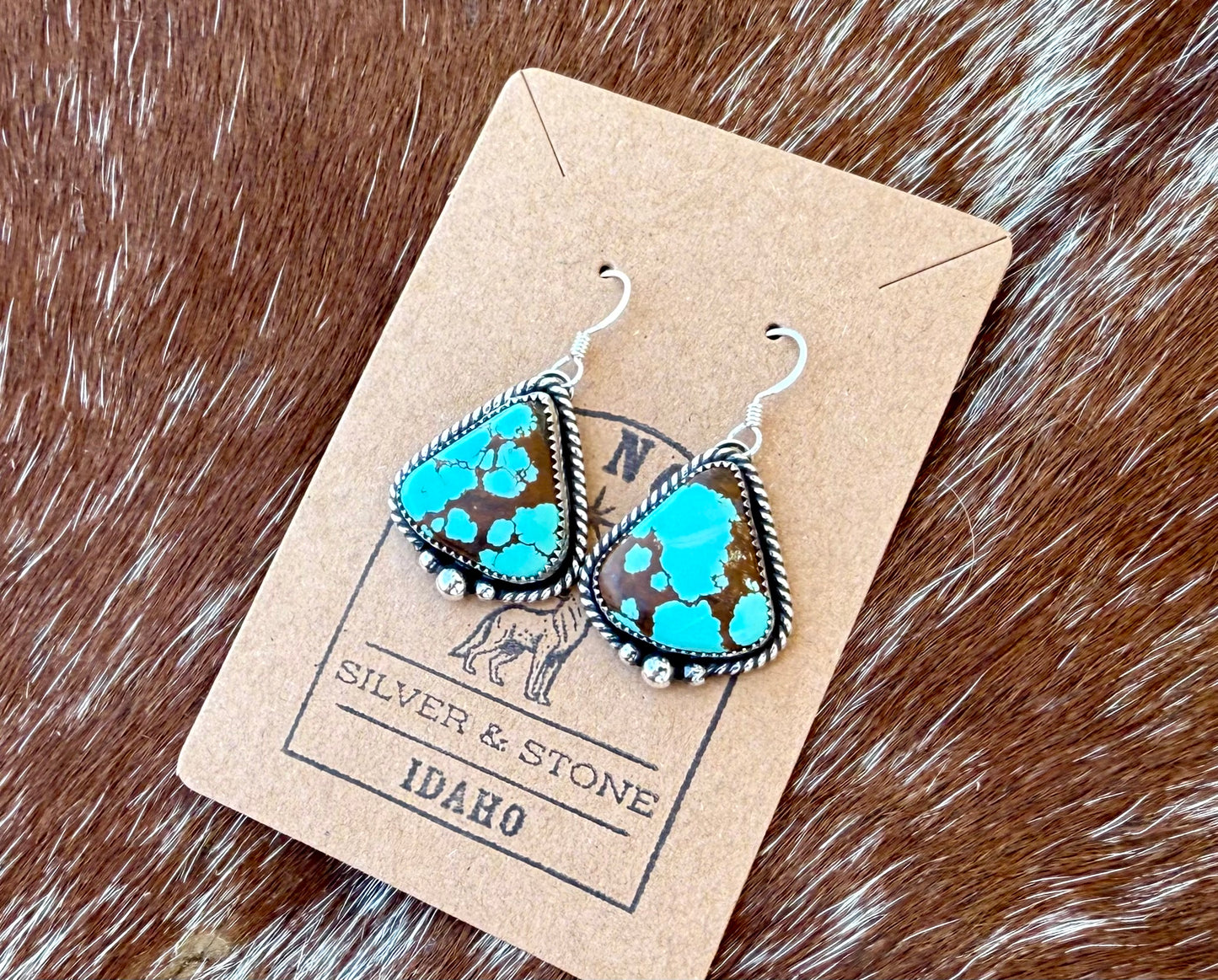 Number 8 Turquoise Earrings
