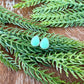 Kingman Turquoise teardrop stud earrings