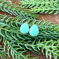 Kingman Turquoise teardrop stud earrings