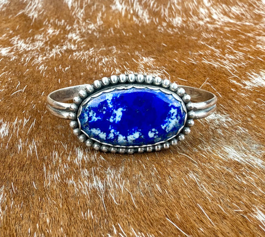 Blue Lapis cuff bracelet