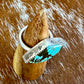 Turquoise #8 Stamped Arrow Ring