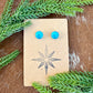 Kingman Turquoise Round stud earrings