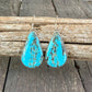 Kingman Turquoise teardrop dangle earrings
