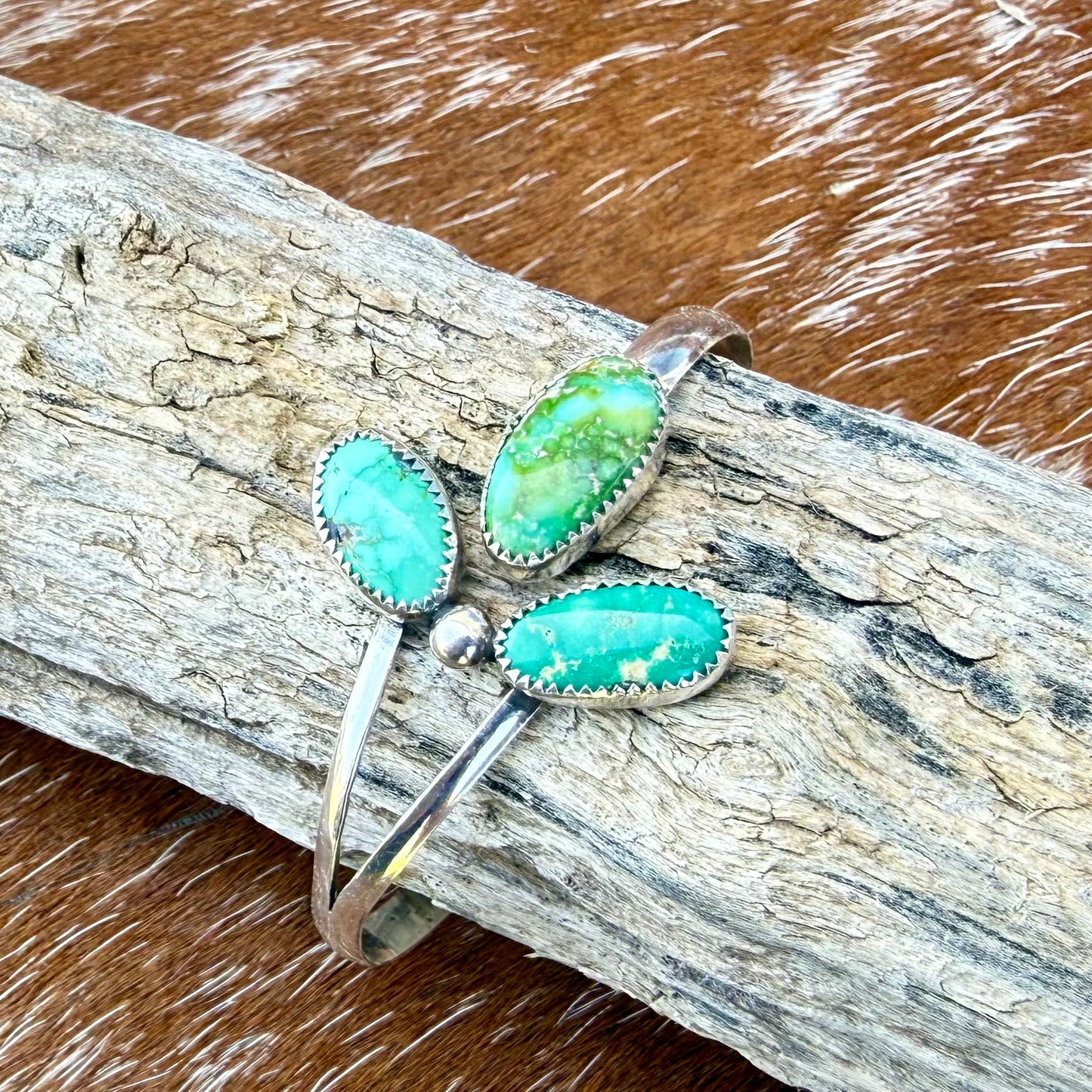 Sonoran Gold Turquoise wrap cuff bracelet