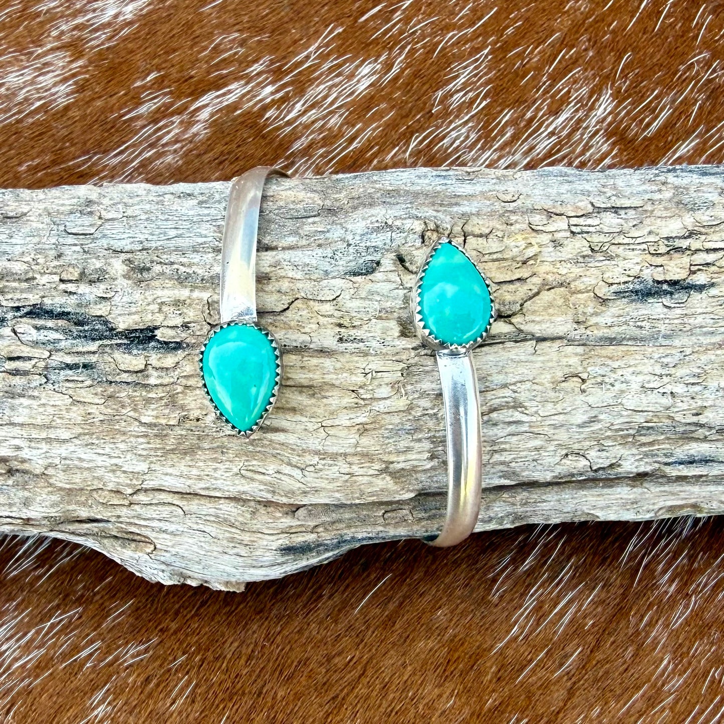 Kingman Turquoise wrap cuff bracelet
