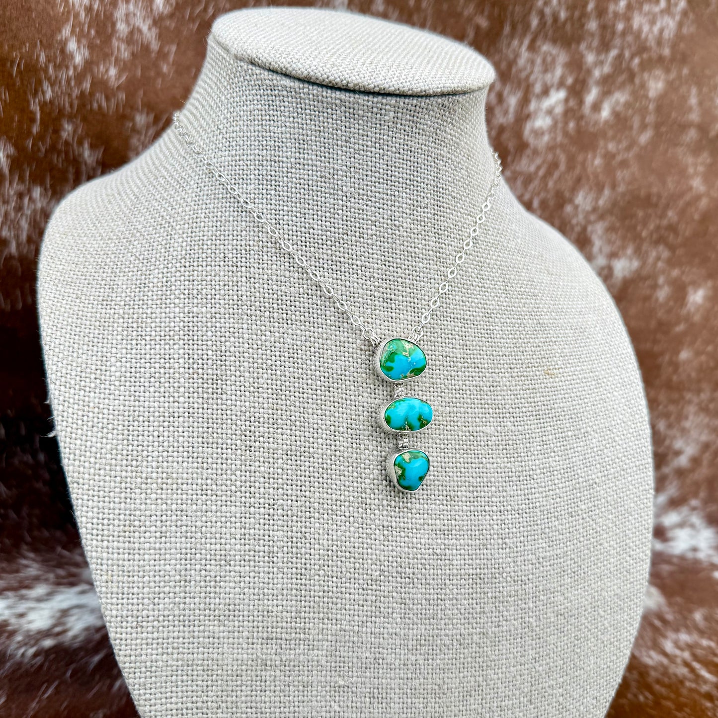 Sonoran Gold triple stone necklace