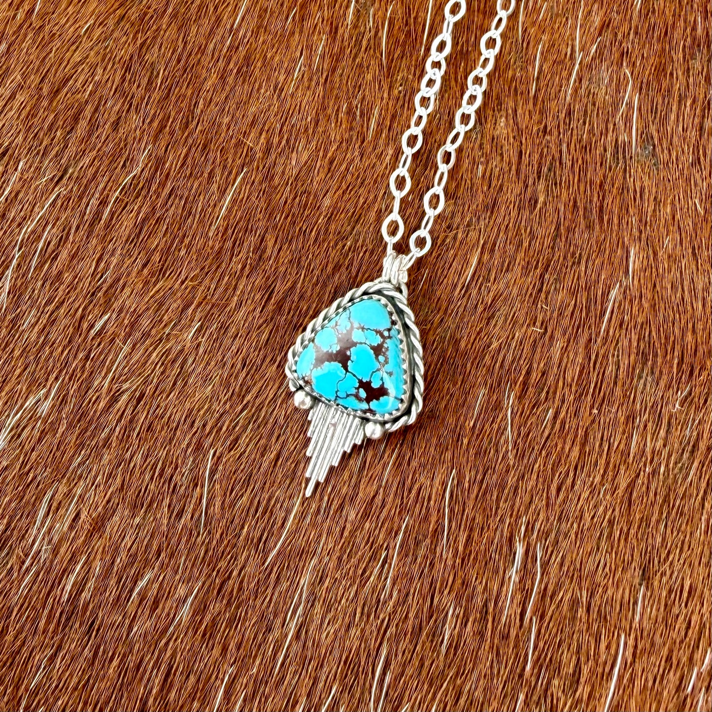 Egyptian turquoise with Silver Flare