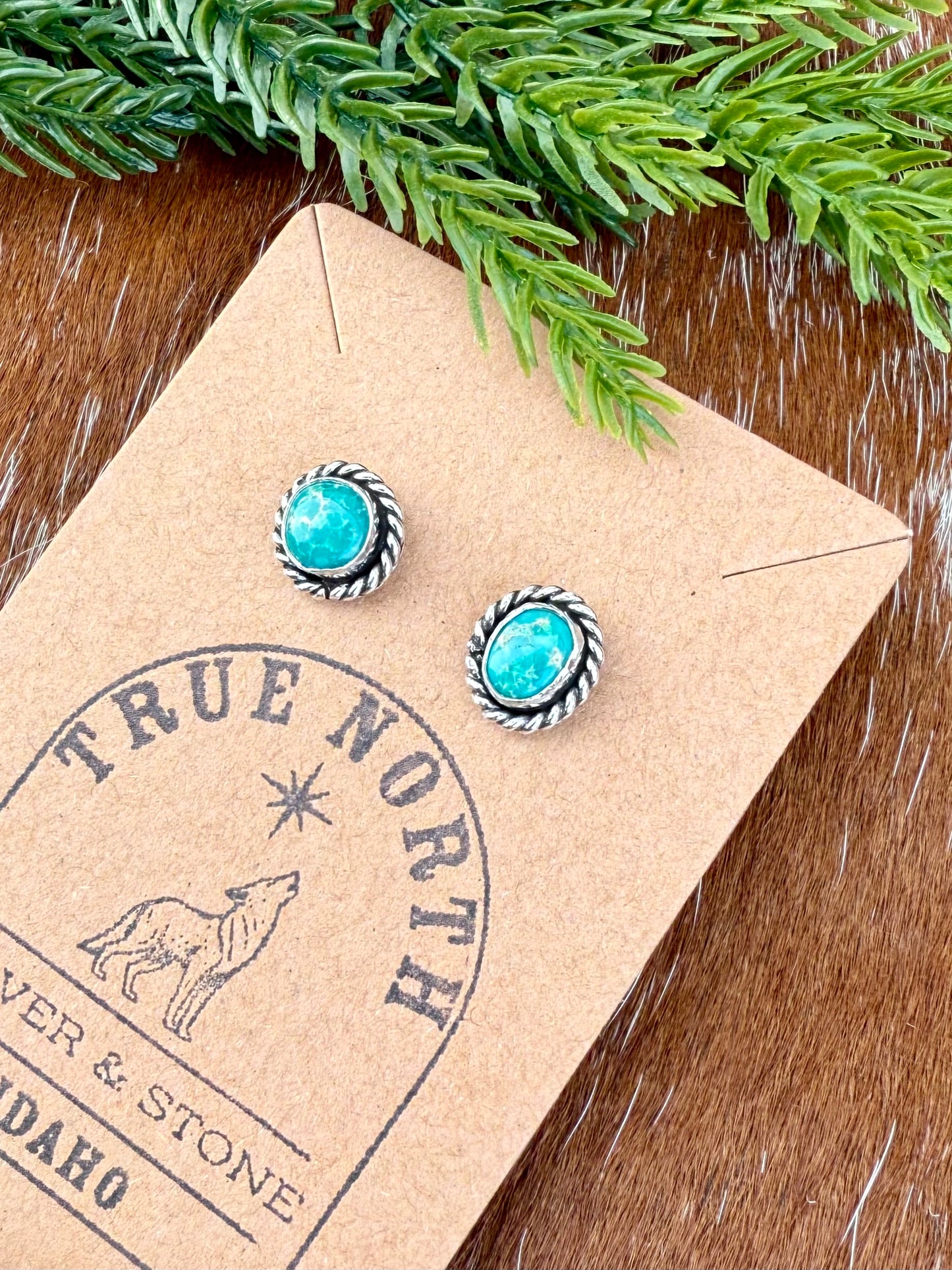 Sonoran Gold Turquoise stud earrings