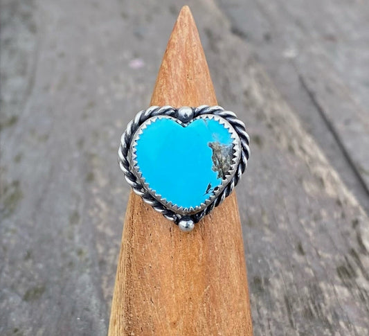 Kingman Turquoise Heart Ring