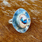 Stamped “Cowboy Hat” Mexican Fire Opal Ring