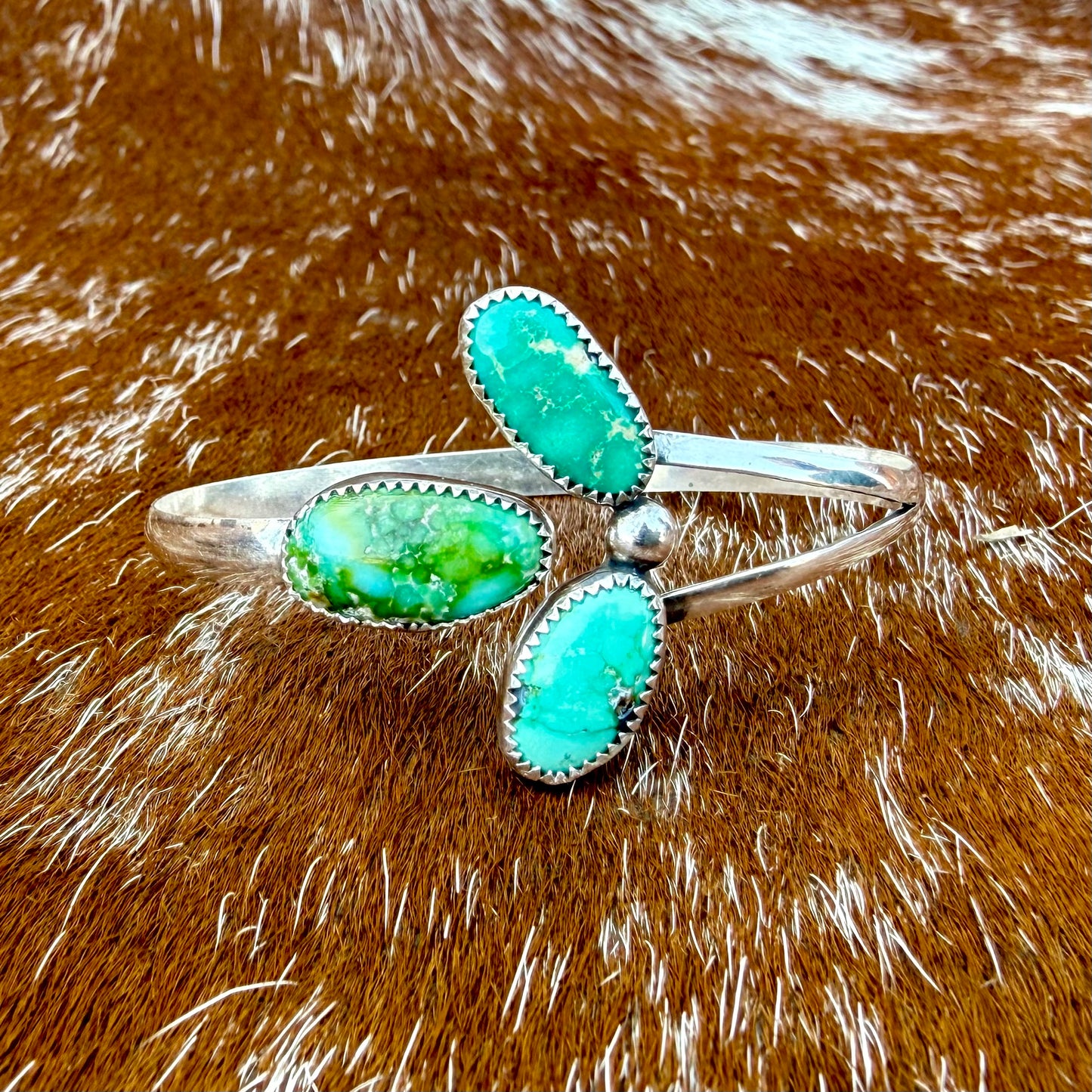 Sonoran Gold Turquoise wrap cuff bracelet