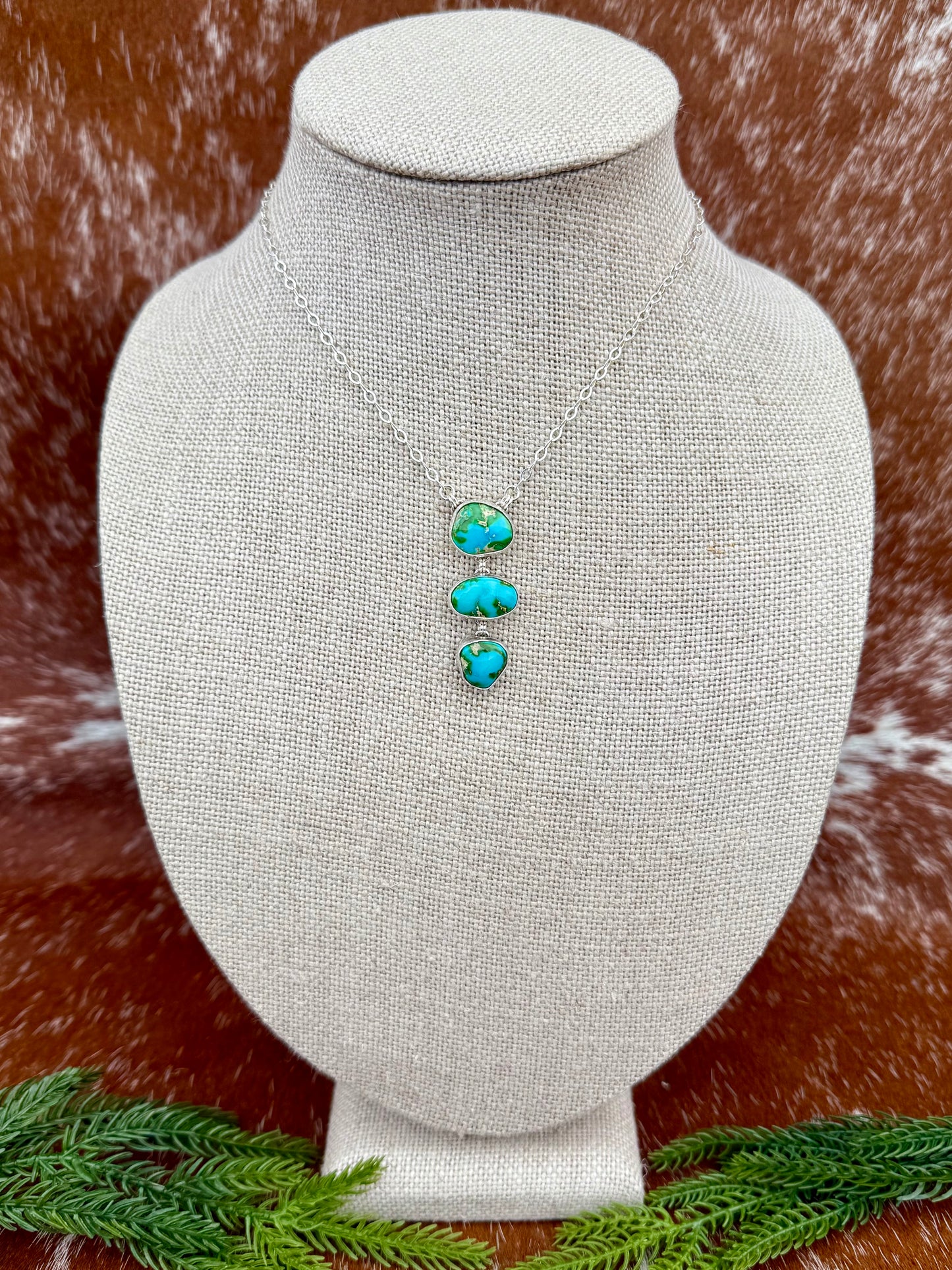 Sonoran Gold triple stone necklace