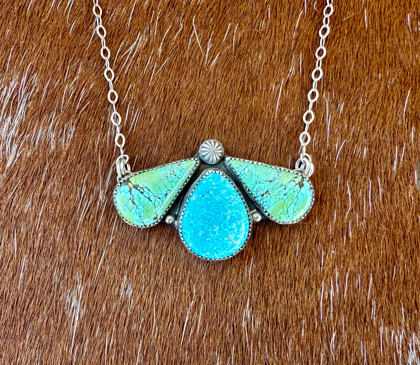 Blue Moon Turquoise & Sonoran Blue Turquoise Necklace