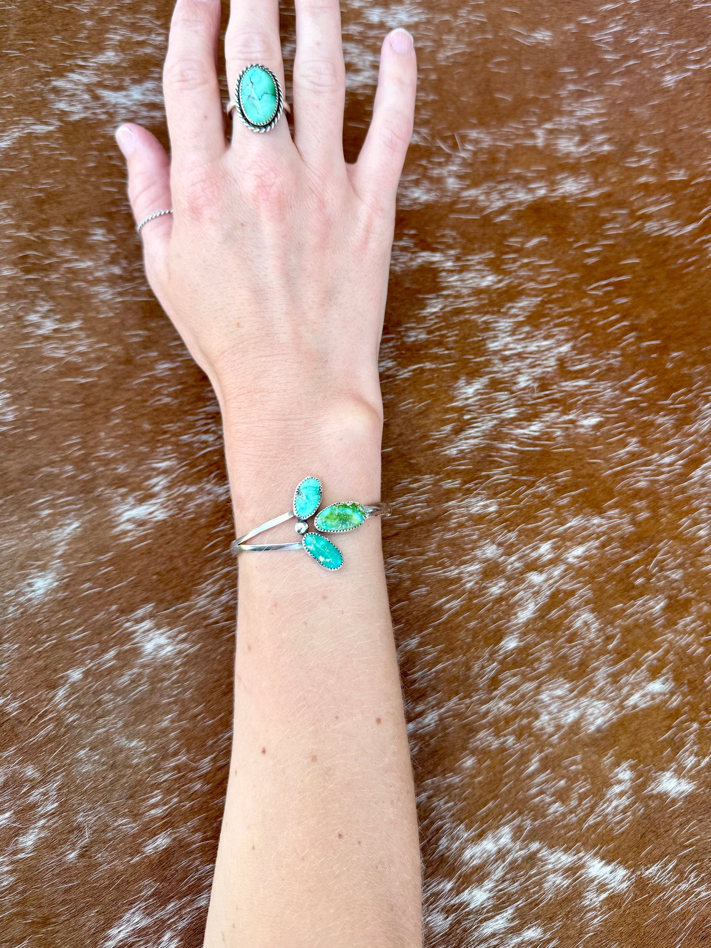 Sonoran Gold Turquoise wrap cuff bracelet