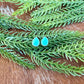 Kingman Turquoise teardrop stud earrings