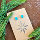 Kingman Turquoise oval stud earrings