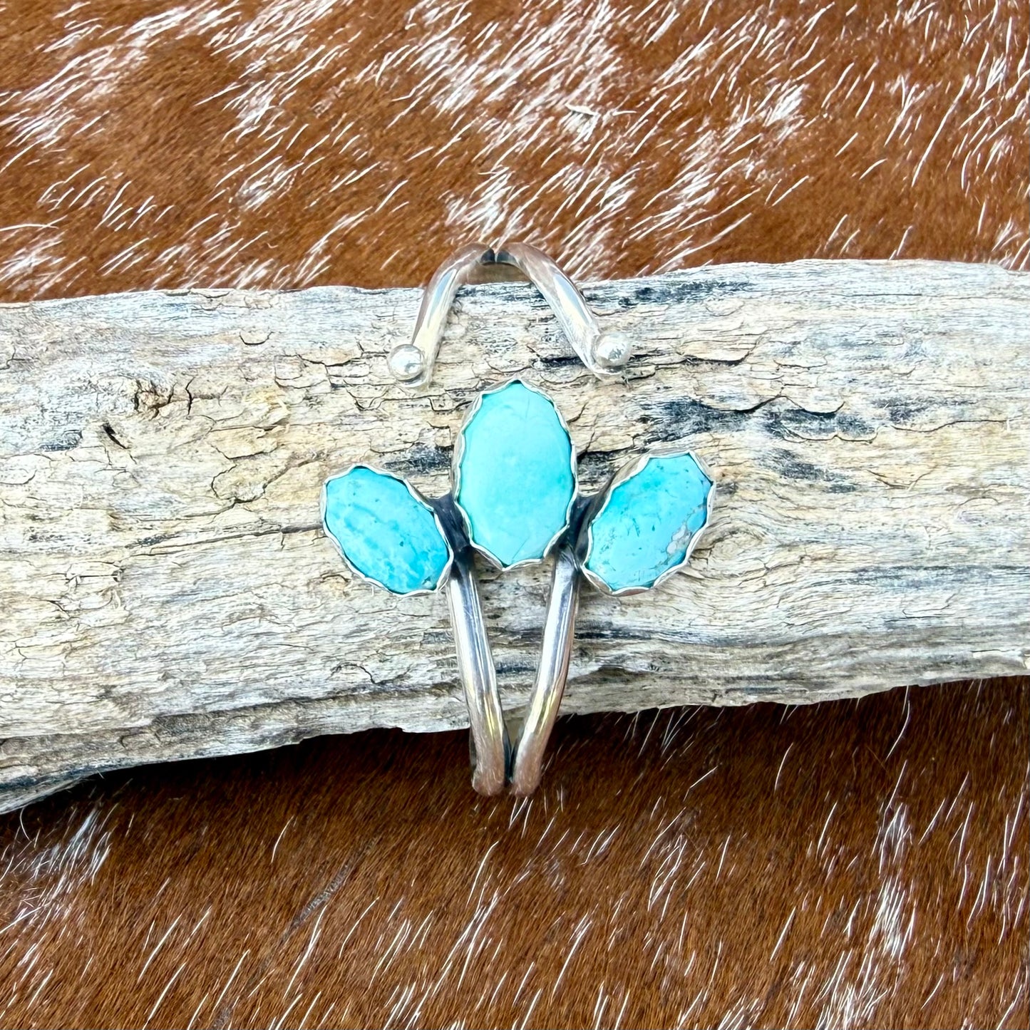 White Water Turquoise wrap cuff bracelet