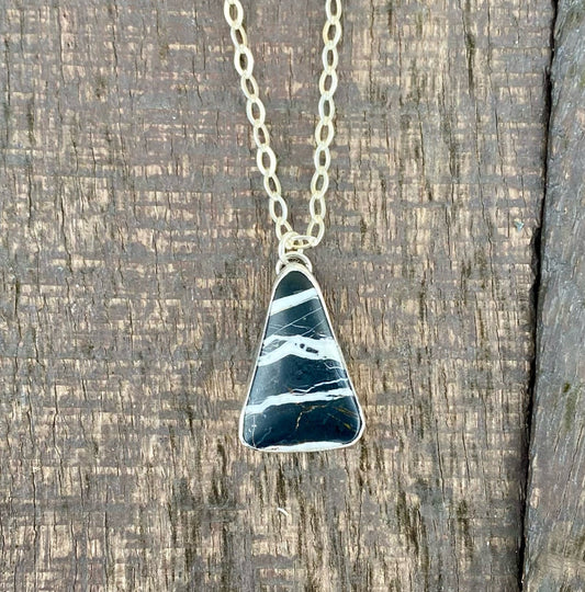 White Buffalo Triangle Necklace