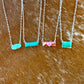 Whitewater Turquoise Bar Necklace