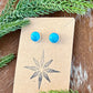 Kingman Turquoise Round stud earrings