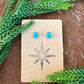 Kingman Turquoise oval stud earrings