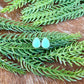 Kingman Turquoise teardrop stud earrings