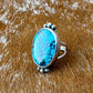 Moon River Turquoise Split Shank Ring