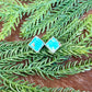 Kingman Turquoise diamond stud earrings