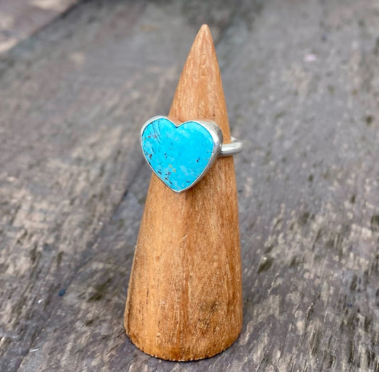 Kingman Turquoise Heart Ring