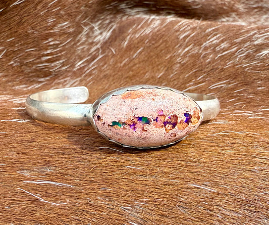 Mexican Fire Opal cuff bracelet