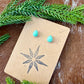 Kingman Turquoise teardrop stud earrings