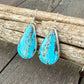 Kingman Turquoise teardrop dangle earrings