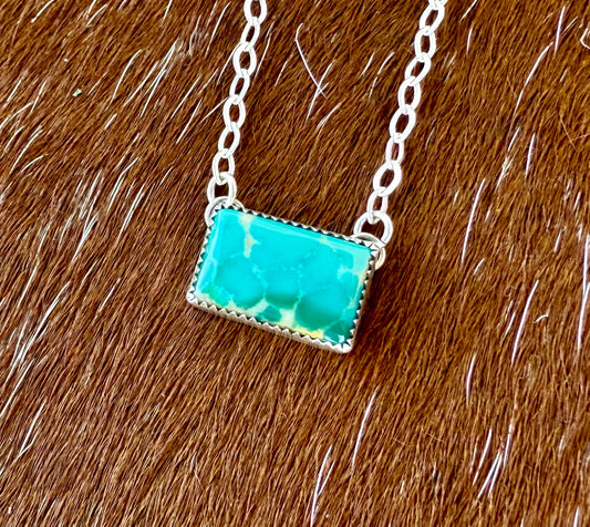 Royston Turquoise Bar Necklace