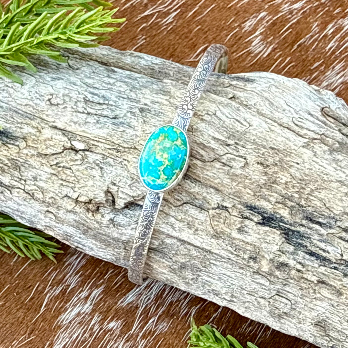 Sonoran Mountain turquoise bracelet cuff