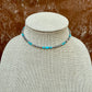 Sterling Silver Pearl 4mm and Kingman Turquoise beaded necklace