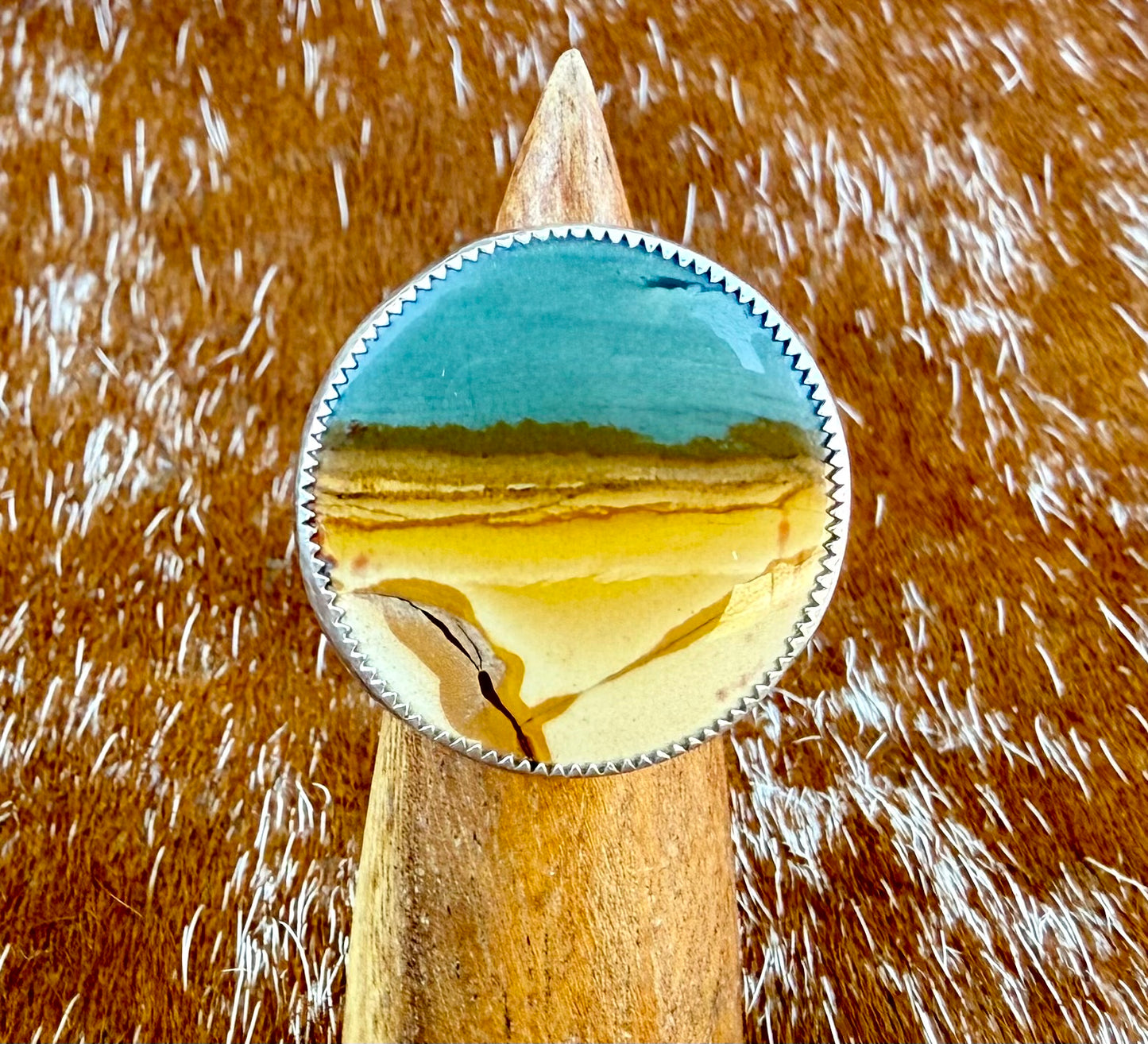 Owyhee Picture Jasper Scarf Slide/Ring