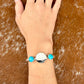 White Buffalo and Kingman Turquoise cuff bracelet
