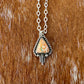Mexican Fire Opal necklace with silver flare