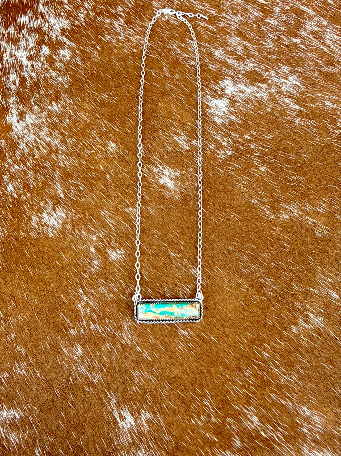 Royston Turquoise bar necklace