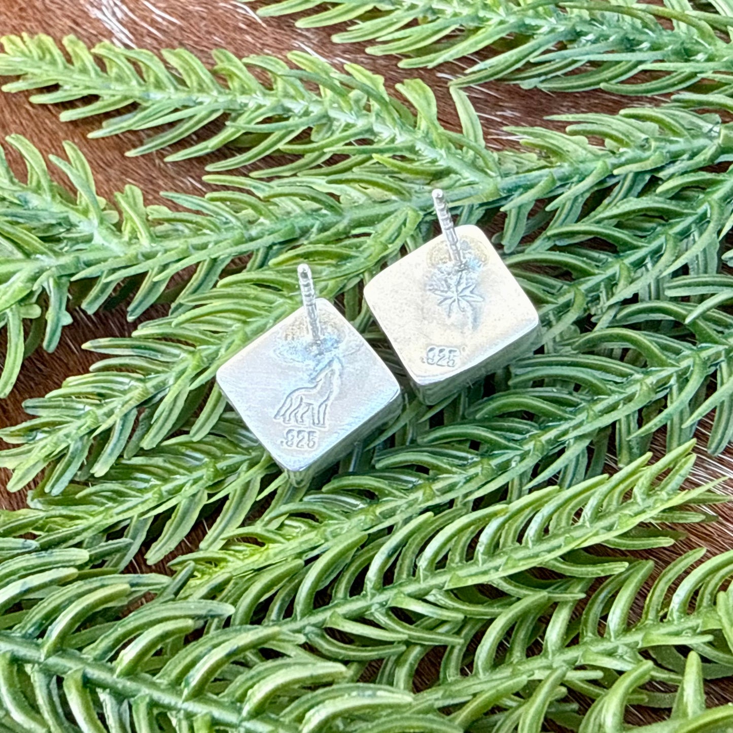 Kingman Turquoise diamond stud earrings