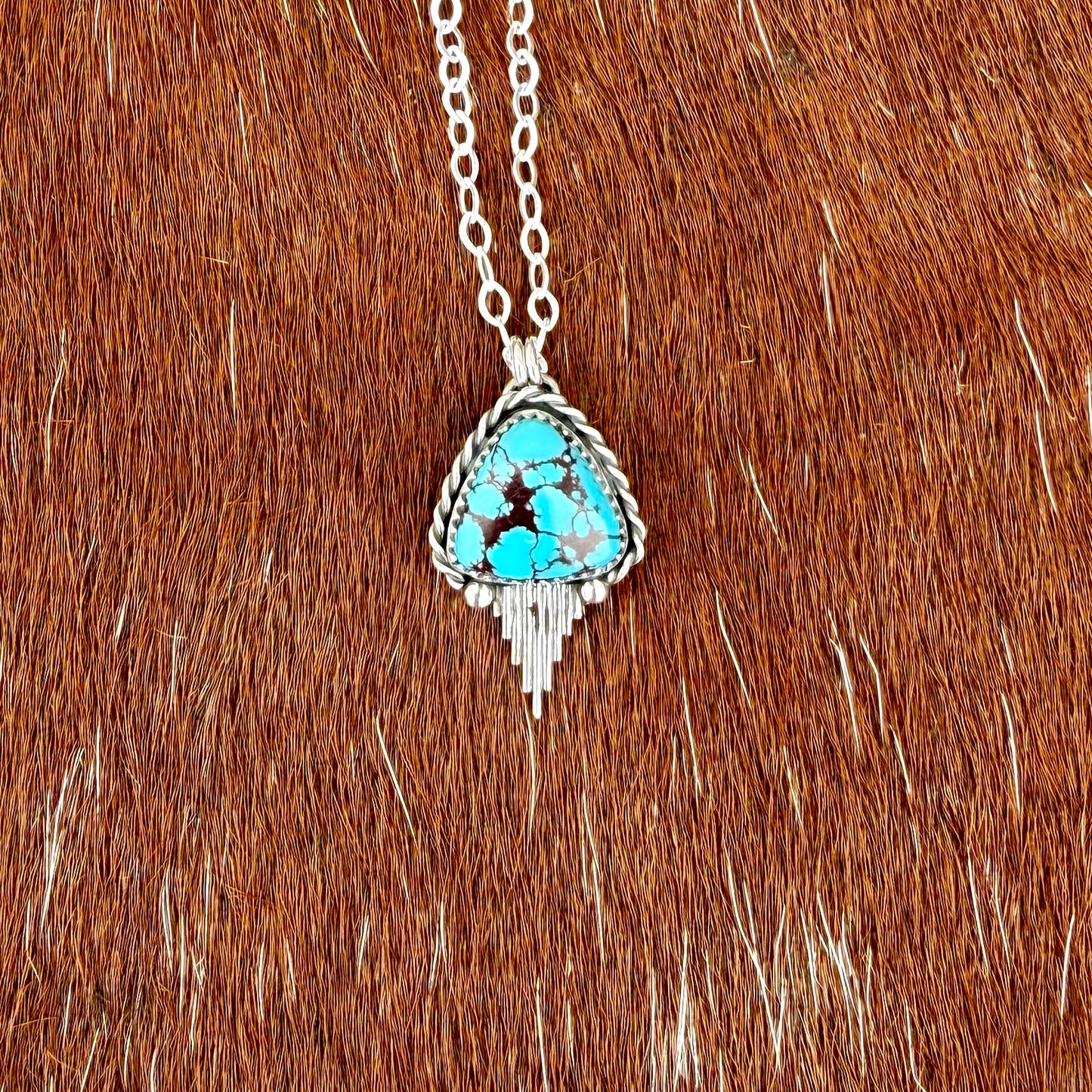 Egyptian turquoise with Silver Flare