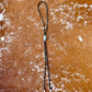 Blue Moon Turquoise bolo tie with dark brown leather cord and sterling silver tips