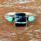 Black Buffalo Turquoise and Kingman Turquoise cuff bracelet