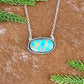 Royston Turquoise oval bar necklace
