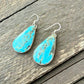 Kingman Turquoise teardrop dangle earrings