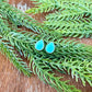 Kingman Turquoise teardrop stud earrings