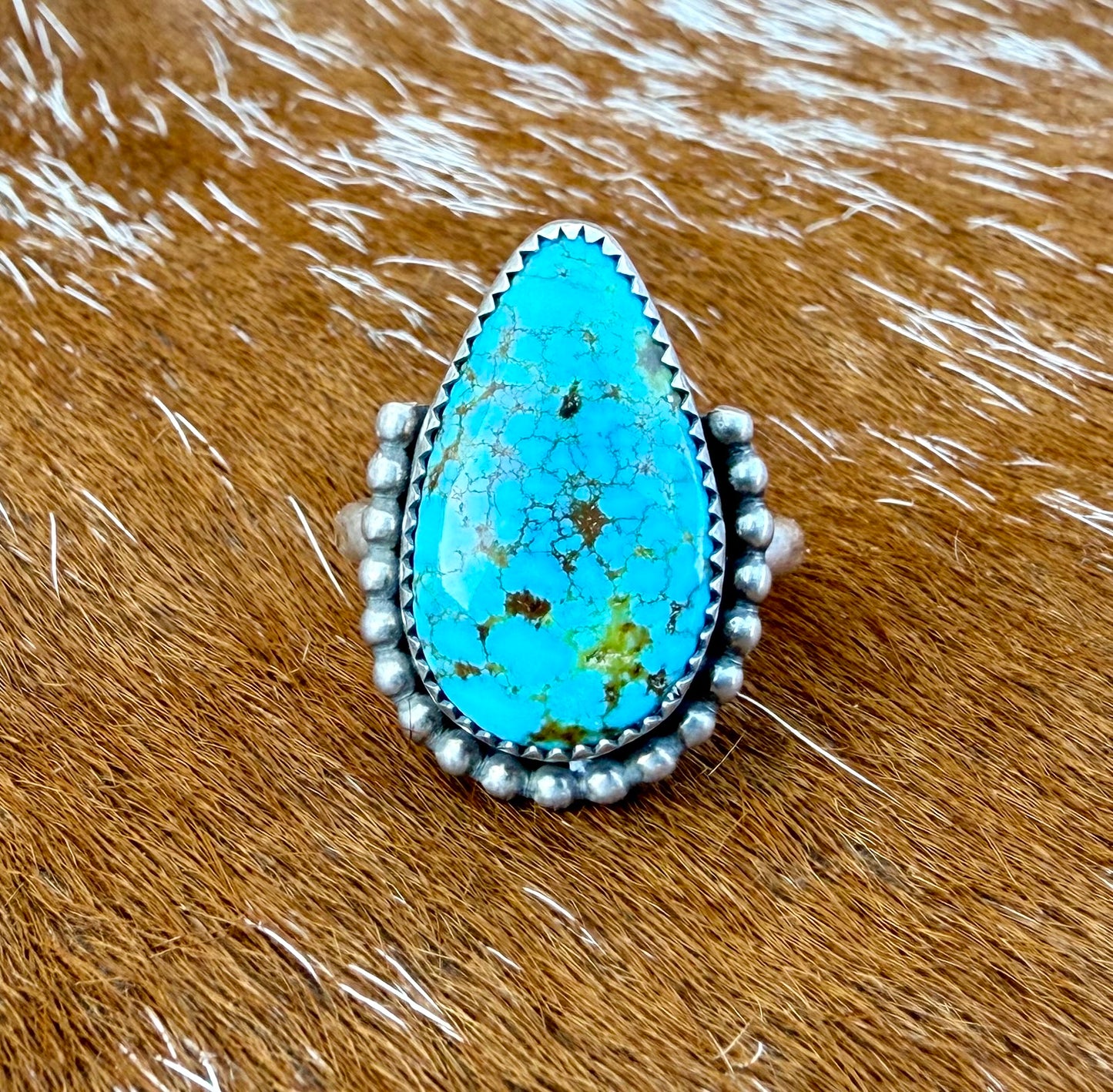Horseshoe Kingman Turquoise Ring