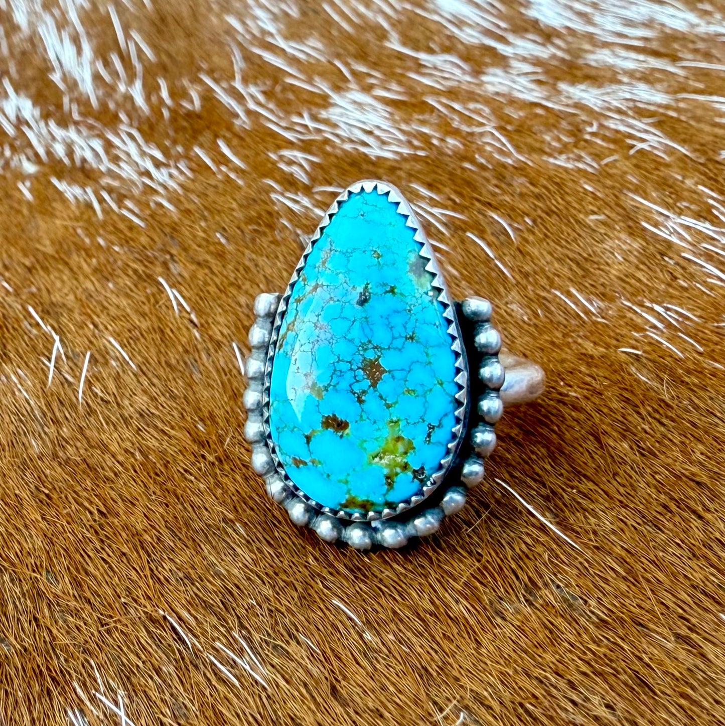 Horseshoe Kingman Turquoise Ring