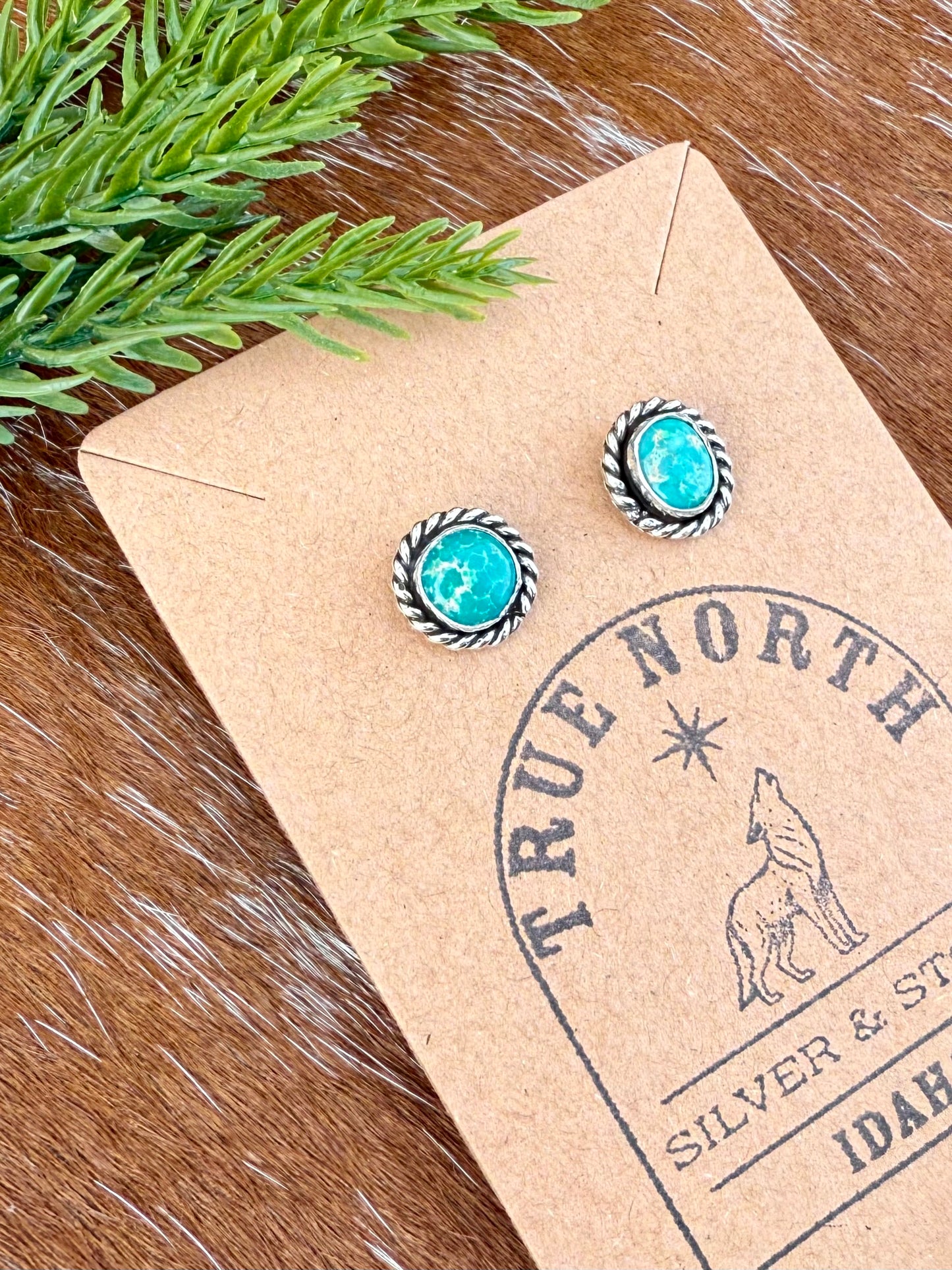 Sonoran Gold Turquoise stud earrings